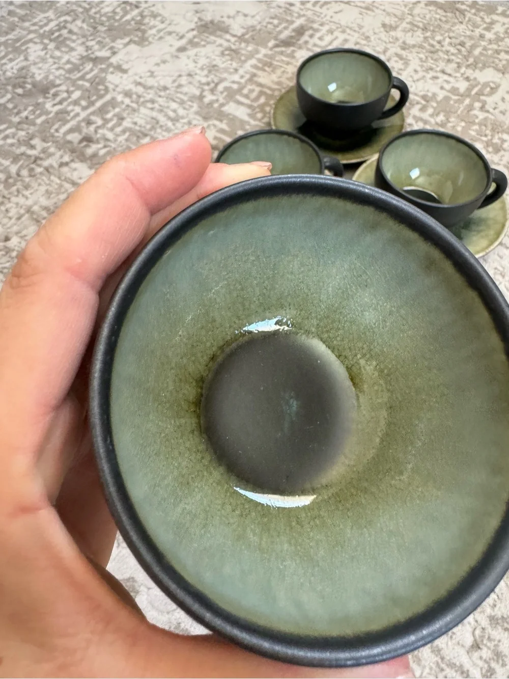 Jars France Tourron Samoa Saucer and Tea Cup Set Crate & Barrel